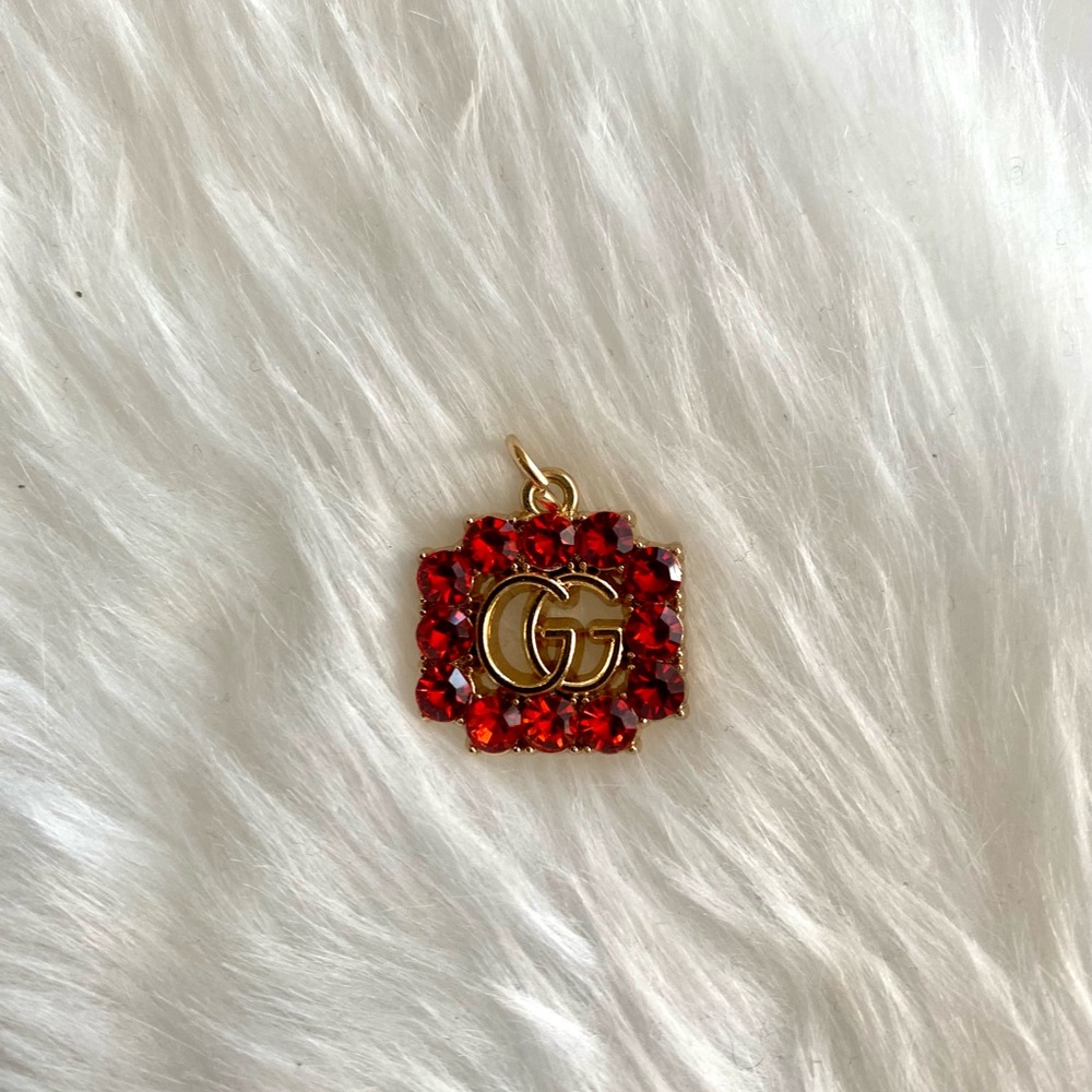 Elegant GG Gold and Red Pendant